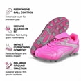 thumbnail image 2 of Vizari Youth Firm Ground Soccer Cleats – Comfortable, Durable Outdoor Soccer Shoes for Boys and Girls, Pink, 12, 2 of 6