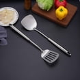 thumbnail image 4 of 18/10 Stainless Steel Kitchen Utensils Set, 6 PCS All Metal Professional Cooking Utensils, 15" Long Kitchen Tools - Spatula, Ladl, 4 of 9