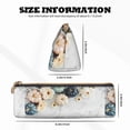 thumbnail image 4 of Naloa Pumpkin And White Marble Print Leather Pencil Case - Portable Big Capacity Pencil Pouch Organizer Bag Stationery Bag for Work & Office Pencil Pen Case, 4 of 5