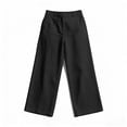 thumbnail image 6 of Levmjia Women Wide Leg Cotton Linen Pants High Waisted Elastic Waist Summer Casual Pure Color Loose Fit Breathable Lightweight Comfortable Pants For Women With Side Pockets, 6 of 6