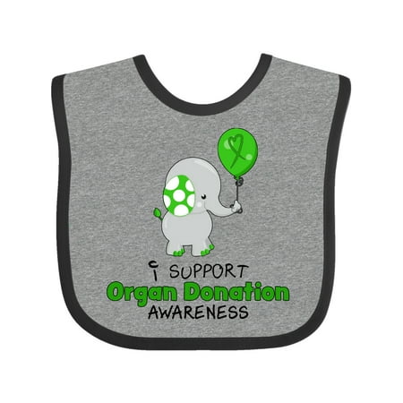 

Inktastic I Support Organ Donation Awareness- elephant and balloon Gift Baby Boy or Baby Girl Bib