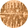 thumbnail image 1 of Ahgly Company Indoor Round Abstract Orange Modern Area Rugs, 4' Round, 1 of 4