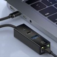 thumbnail image 2 of Wired Network Card Type-C to 3.0HUB 100M Network Card Mobile Phone Tablet Notebook Desktop RJ45 Black, 2 of 7