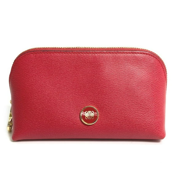 Pre-Owned Loewe anagram Cosmetics Pouch Pouch Red (Good)