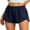 02 Navy Blue, variant on Women's Running Shorts High Waisted Athletic Gym Workout Shorts with Liner Zipper Pockets