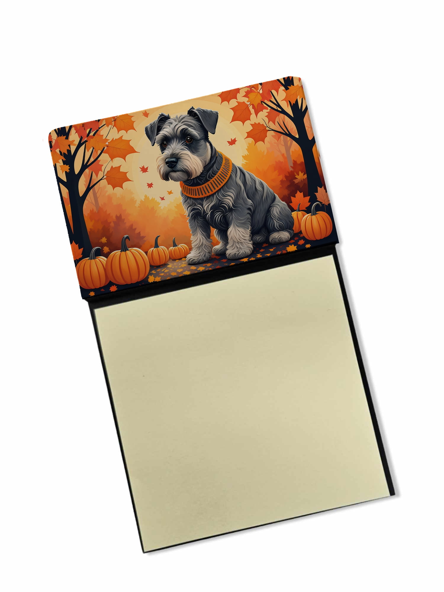 Siberian Husky Fall Sticky Note Holder 3.25 in x 5.25 in