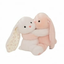 Cuddly Plush Bunny Stuffed Animal-Magnetic Hug Soft Long Eared Rabbit Easter Toy for Birthday Gift