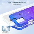 thumbnail image 2 of Rosebono Compatible With Motorola Edge Plus 2023 / X40 / X40 Pro, Hybrid Glitter Sparkle Transparent Colorful Gradient TPU Skin Cover Protection Case (Blue/Purple), 2 of 4