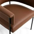 thumbnail image 4 of Taylor Saddle Brown Performance Vegan Leather Dining Chair, 4 of 7