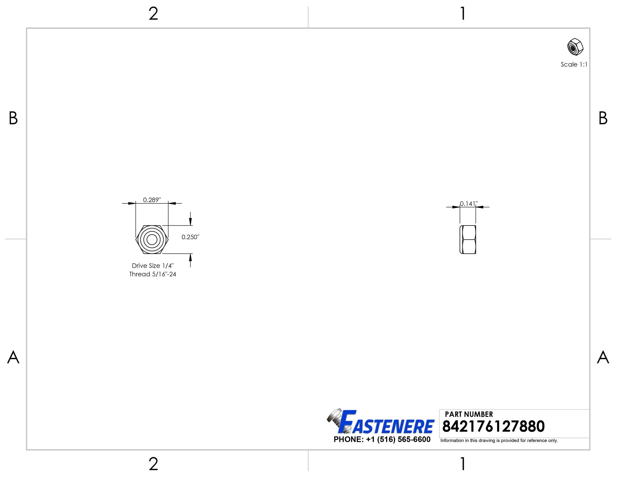 Fastenere Nylon Insert Hex Lock Nuts - #4-40 (500-Pack) Solid Brass Alloy Steel Grade 360, Plain Finish, Corrosion-Resistant, Durable Multi-Use Hardware Nuts - Secure Fastening w/ Hex Socket Drive