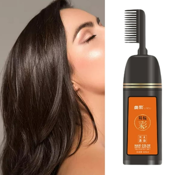 2 en un 428ml tinte para el cabello crema permanente suave aplicador cepillo para mujeres hombres de coloración del cabello, cabello Marrón Negro Yinane cepillo para teñir el cabello