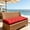 Red, variant on Upgraded Outdoor Porch Swing Cushion Green Waterproof Replacement Seat Pad Patio Garden Swing Chair Thick Durable Comfort Seat Cushion