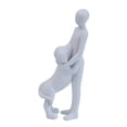 thumbnail image 1 of Figura de hombre con perro, estatua, escultura de vínculo emocional, accesorios para amantes de las mascotas Blanco, 1 of 9