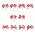 thumbnail image 2 of Opvise 10Pcs/Set Christmas Plaid Bowknot Red Black White Hemp Rope Reusable Xmas Tree Gift Box Wreath Decoration Holiday Buffalo Bowknot Party Supplies for Christmas Red White, 2 of 8