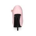 thumbnail image 2 of BLISSFUL STEP Women's Platform Ankle Strap Stiletto High Heel Pumps Pink 10, 2 of 6