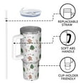 thumbnail image 4 of White Christmas Gingerbread Man Pattern Tumbler with Handle and Lid,40oz Double Wall Vacuum Insulated Tumbler,Cups Gift for Women and Men, 4 of 7