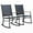 Set of 2 Gray, variant on Walsunny Outdoor Patio Chairs Set of 2 Rockers Metal Rocking Chairs Furniture for Porch Backyard Lawn Garden,Black