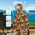 thumbnail image 2 of Htigea Unisex UPF 50+ Camo Hoodie Lightweight Quick Dry Athletic Pullover Tops Performance Long Sleeve Gym Shirt L Multicolor XXXXL, 2 of 7