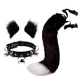 thumbnail image 4 of 3 Piezas Orejas y Cola Strade Fareast Limited Disfraces de Halloween para Mujeres Niñas Negro, 4 of 7