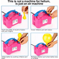 thumbnail image 3 of Bomba Para Inflar Globos Electrica Doble Inflador/fiestas rosa, 3 of 4