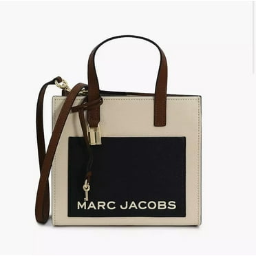 Marc Jacobs Mini Grind Leather Crossbody Tote Bag Satchel Marshmallow Multi