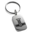 thumbnail image 1 of Stainless Steel Valknut Mjolnir Thor's Hammer Engraved Small Rectangle Dog Tag Charm Keychain Keyring, 1 of 1