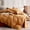 01- Amber Orange-Queen(90"×90"), variant on Washed Cotton Duvet Cover Set 01- Amber Orange, Full(80"×90") 3-piece Bedding