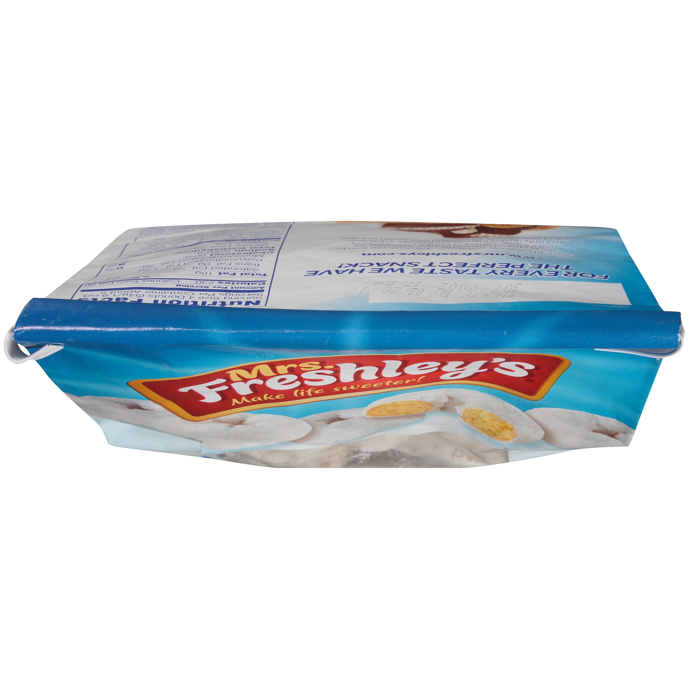 Mrs. Freshley's® Powdered Sugar Mini Donuts 10 oz. Stand Up Bag