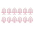thumbnail image 2 of 12pcs Mini Cake Plate with Lid, Plastic Cake Stand, Transparent Tray, Base Stable, for Desserts Candy Cupcake Puddings, Display Plate for Decorating Birthdays, Weddings, Party, 2 of 8