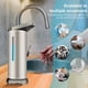 thumbnail image 5 of Dispensador automático de jabón de acero inoxidable, dispensador de desinfectante sin contacto con sensor infrarrojo, interruptor ajustable y base impermeable (plateado), 5 of 5