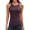 Dark Purple, variant on Women's Fitting Seamless Tank Tops Ribbed Crew Neck Racerback Workout Camisoles with Sewn in Bra
