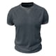 thumbnail image 4 of pstuiky camisetas para hombre, Camiseta deportiva informal de punto de color liso a la moda para hombre, manga corta, cuello redondo ropa de hombre xxl, 4 of 6