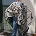 thumbnail image 4 of Jamicy Wraps for Women Lightweight Women's Shawl Wrap Poncho Ruana Cape Open Front Cardigan Shawls for Fall Winter, 4 of 5