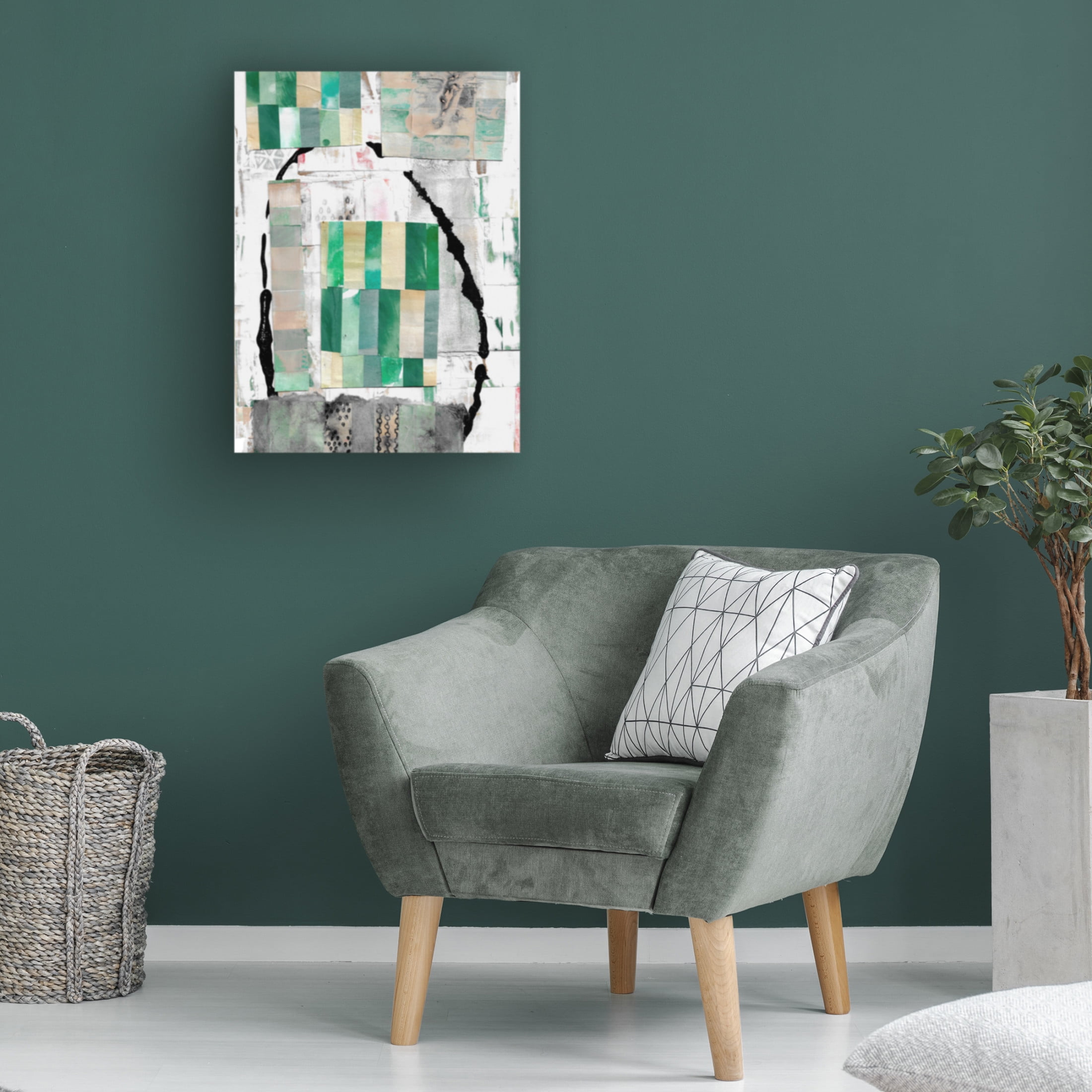 Canvas Wall Art - Maliq 'Jigsaw Of Mistakes' Wall Art for Living Room, Bedroom, or Office Décor by Trademark Fine Art - 35 x 47 Inches