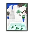 thumbnail image 2 of Stupell Industries Modern Outdoor Pool Scene European Villa Monstera Leaves, 24 x 30,Design by Jen Bucheli, 2 of 5