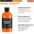 Shuttle Art 18 Colors Acrylic Paint Kit (240ml/8.12oz) for DIY Hobby
