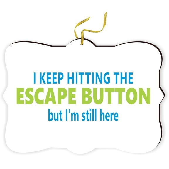 Artistic Donna - I keep hitting Escape Button but I'm Still Here - for Car Interior Rear View Mirror Hanger Car Accessories Interior Decoration Hanging Ornament Fancy Christmas Tree Ornament