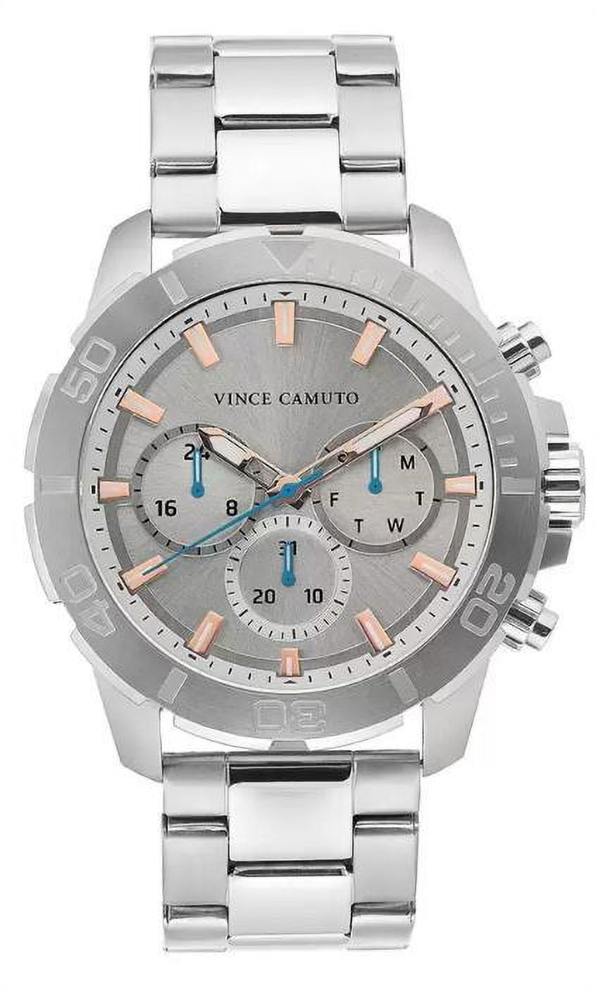 Vince Camuto Chronograph Stainless Steel Silver Dial Mens Watch