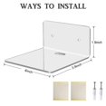 thumbnail image 6 of Acrylic Small Shelf for Wall Storage Clear Adhesive Shelf for Living Room, 6 of 9