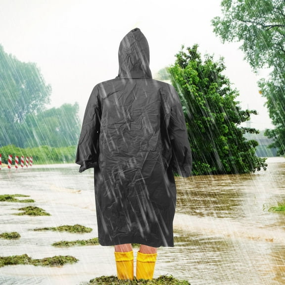WHAMVOX Hooded Rain Poncho Adult Rain Poncho Reusable Rain Poncho Outdoor Rain Poncho for Men