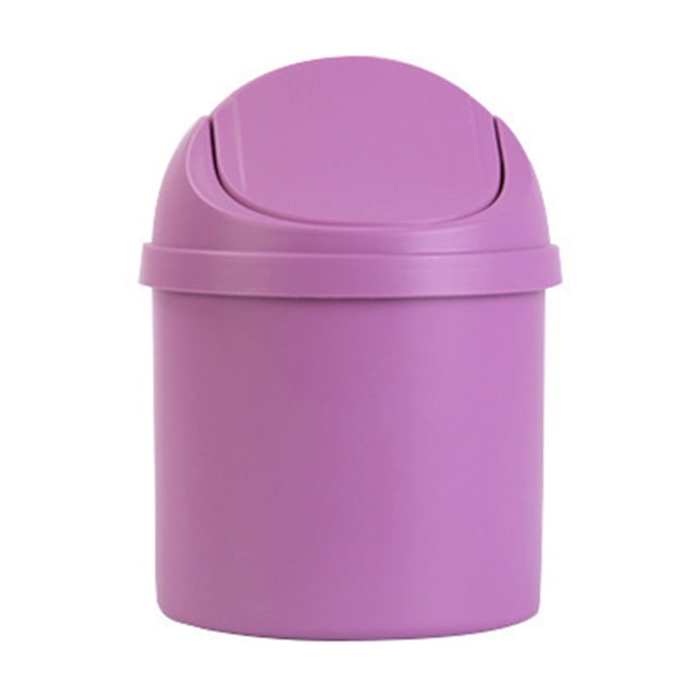 ZPSHYD Mini Poubelle Avec Couvercle, Mini Poubelle De Bureau En PP Compacte Avec Couvercle Intime Pour la Maison, la Cuisine, le Bureau, la Chambre à Coucher, le Salon(violet)