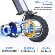 TopMate ES36 Powered Mobility Scooter 3 Wheels Trike with Off Road Tires Lightweight Folding Electric Scooter for Adult with Backrest Seat, Removable 36V 7.8AH Battery and Reverse for Travel - Gray