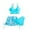 Blue3, variant on Girls Three Piece Swimwear Set For Beach And Pool With Sun Comfortable And Design
