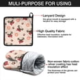 thumbnail image 7 of Pug and Donut Kitchen Oven Mitt and Pot Holder Sets 2 Pcs for Baking, Cooking and Grilling, Heat Resistant Up To 392 °F, 7 of 7