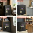 thumbnail image 2 of SYSENFO 4.5 Cuft Large Safe Box, Digital Keypad Home Security Safe With Fireproof Waterproof Bag & Adjustable Shelf, 2 of 10