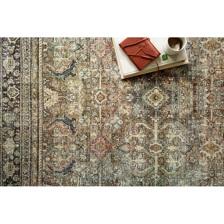 Loloi II Layla Traditional 9'x12' Area Rug, Distressed Olive