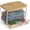 with opening slot, variant on FacoFaco Clear Paper Clip Holder with Bamboo Lid Thick Acrylic Self-dispensing Office Supply Accessory Organizer   (Clips Not Included)