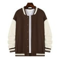 thumbnail image 6 of Men's Color Block Baseball Jersey for Fall and Winter Outerwear, 6 of 21