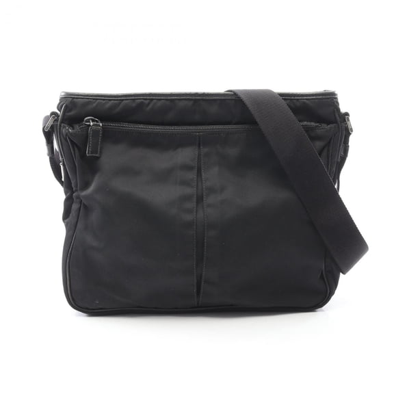 Pre-Owned Prada PRADA Shoulder Bag Handbag Nylon Saffiano Leather Women's Black