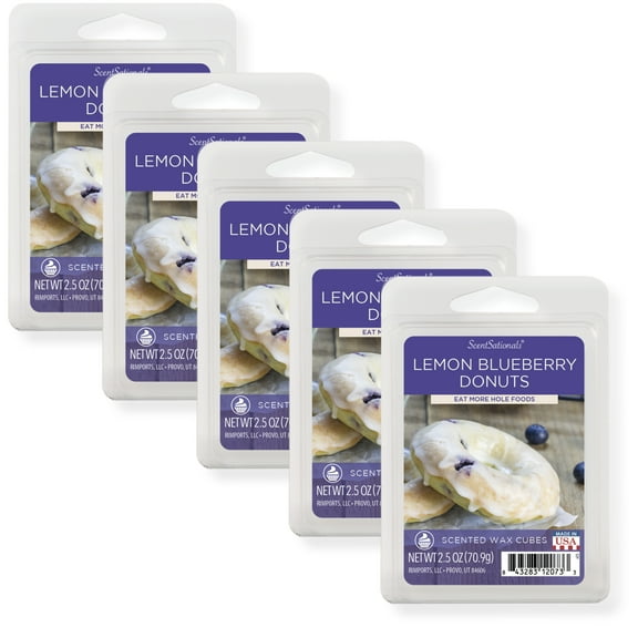 Lemon Blueberry Donut Scented Wax Melts, ScentSationals, 2.5 oz (5-Pack)